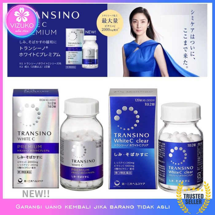 Transino White C Clear & Premium Tablet Original Japan Jepang