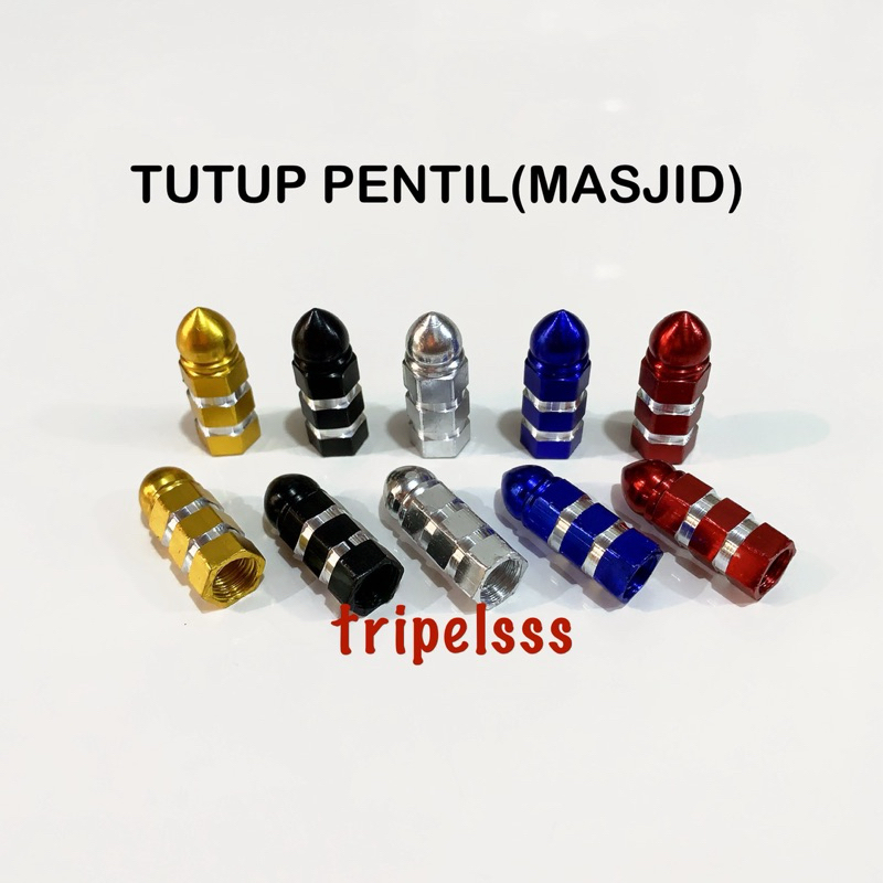 Tutup pentil Ban Variasi warna model Pagoda Masjid Universal Motor/Mobil/Sepeda MTB/Motor listrik/Se