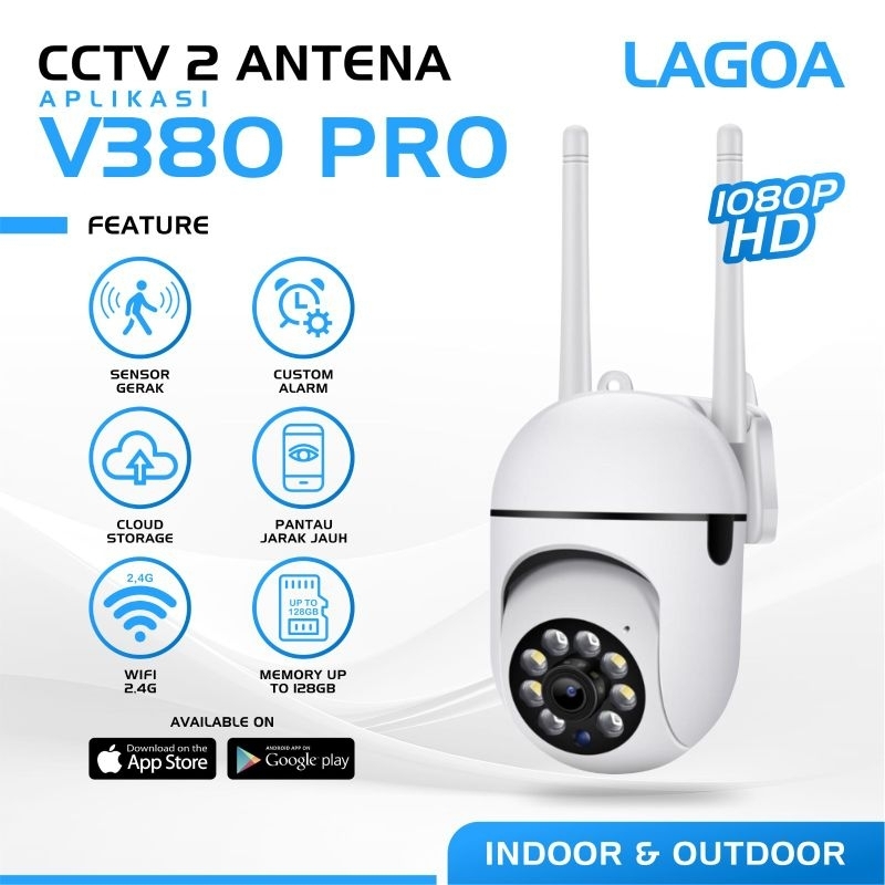 LAGOA-CCTV Wifi Mini Tersembunyi Tanpa Kabel Kamera CCTV Indoor Full HD IP Camera 1080P  IP67