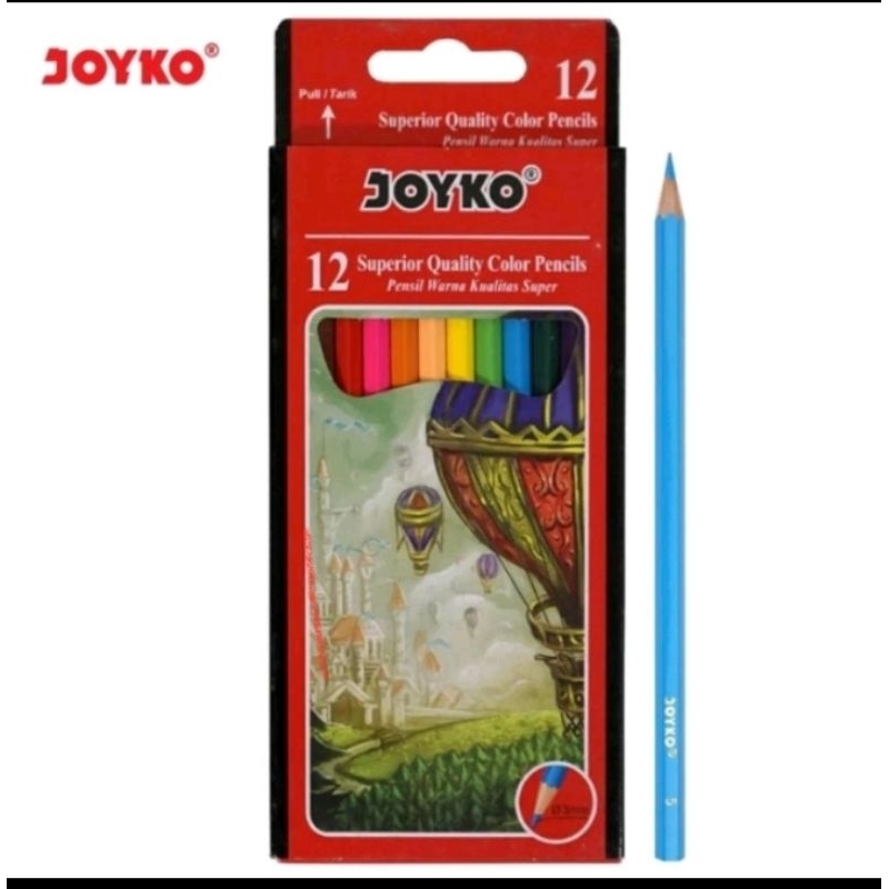 

PENSIL WARNA JOYKO CP-100 COLOUR PENCILS 12 WARNA HARGA 1 PACK 12 PCS