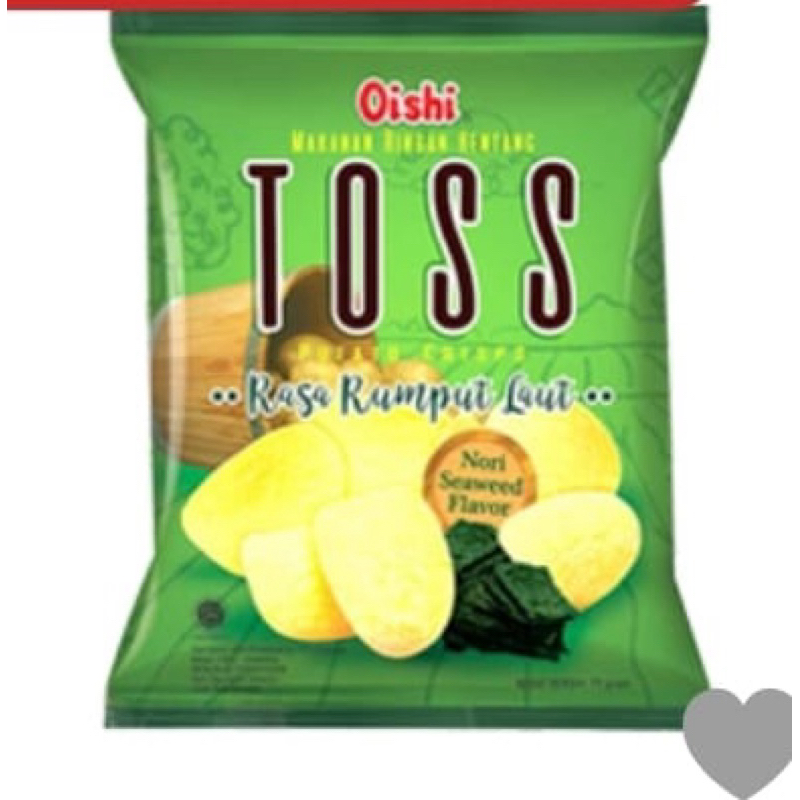 

oishi TOSS potato crisps Rumput Laut 75gram