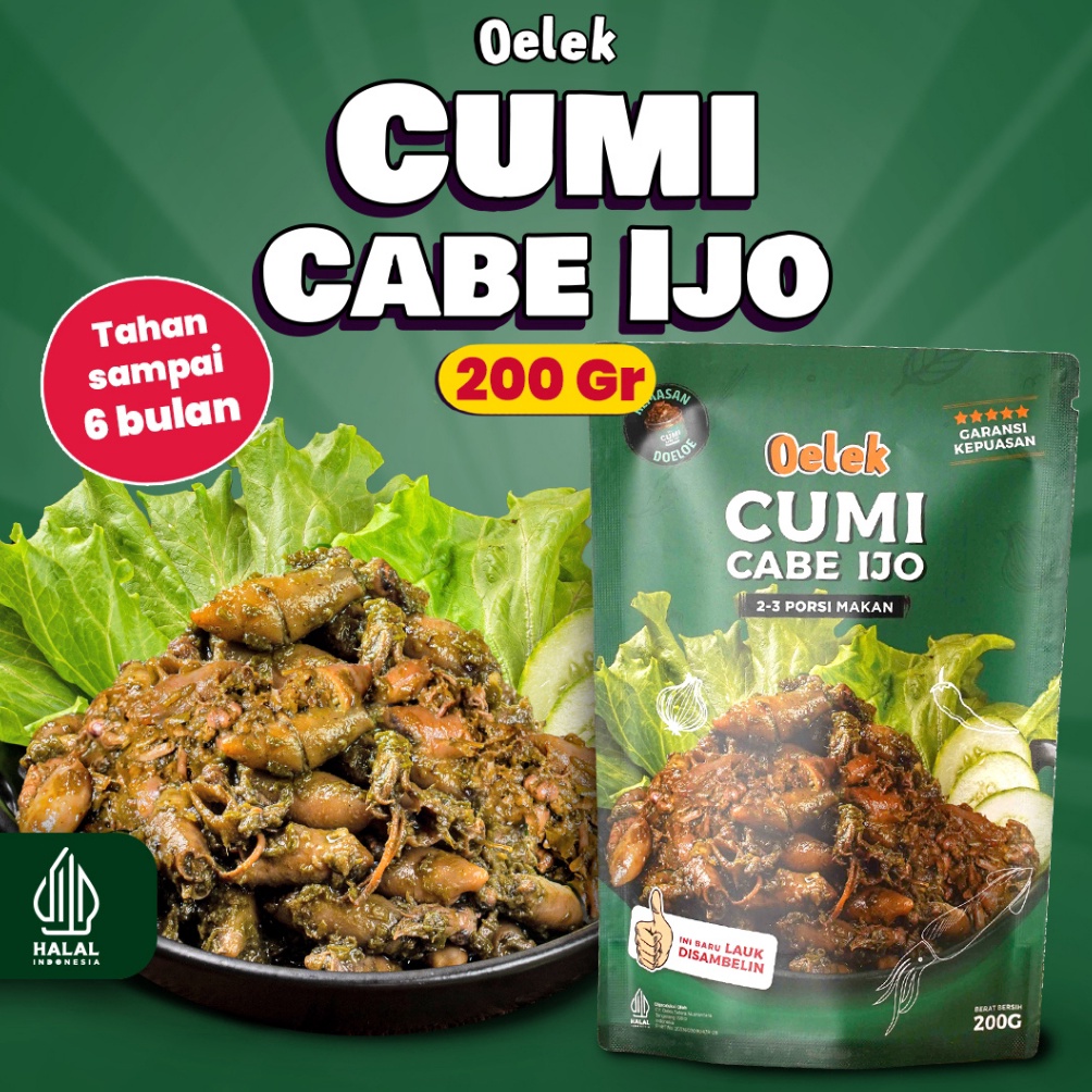 

Termurah Oelek Cumi Cabe Ijo Oelek Lauk Cumi Cabai ijo Lauk Siap Saji