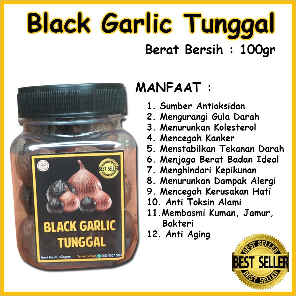 

Termurah HERBAL Black Garlic Tunggal PREMIUM BUKAN BAWANG KATING Bawang Putih Hitam tunggal MURAH 1 gram