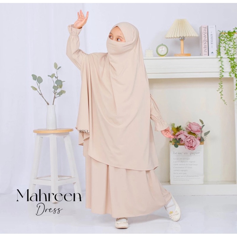 Mahreen gamis set anak / abaya + french khimar anak