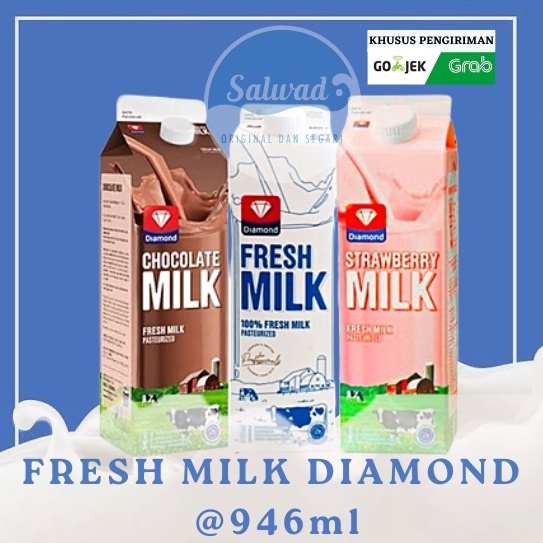 

Termurah Fresh Milk Diamond Susu Segar Pasteurisasi 946ml