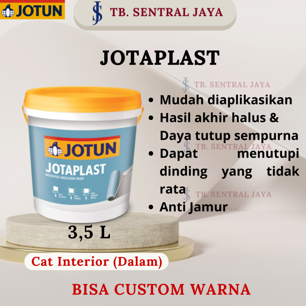(NO COD) Jotun Jotaplast 3,5 Liter/Cat Tembok Jotun/Cat Tembok Dalam
