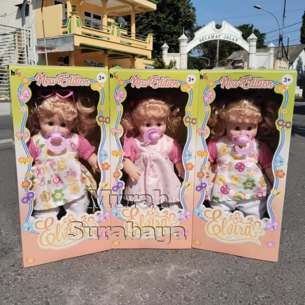 Mainan Anak Perempuan Boneka Elvira 638 S Plus Empeng Bisa Nangis Dan Bisa Bicara Mama Papa Lucu Bis