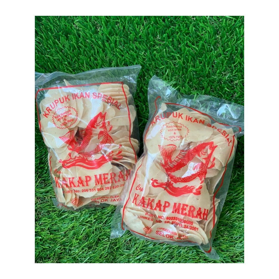 

Kerupuk Kakap Merah Selok Jaya (200 gr)