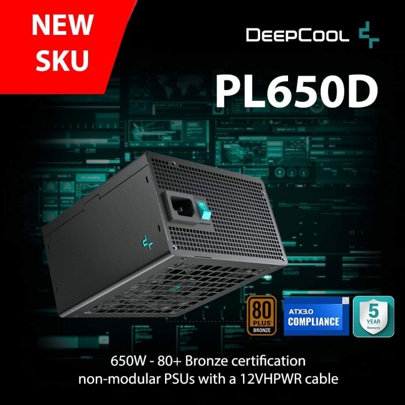 PSU DEEPCOOL PL650D 80Plus BRONZE - 650W