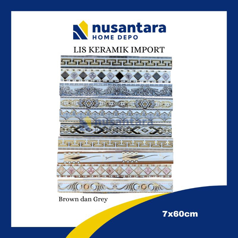Lis / List Keramik Dinding Import Murah Ukuran 7x60