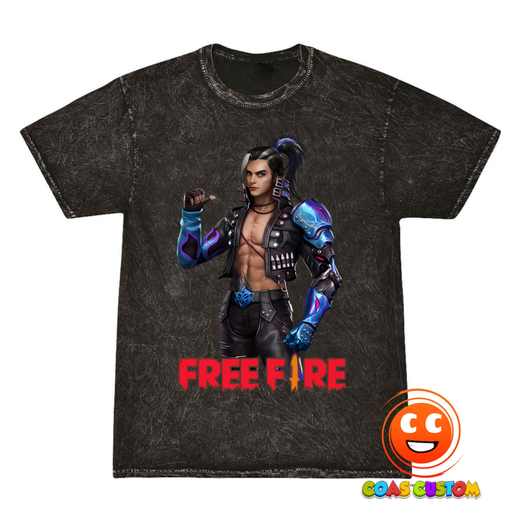 BAJU KAOS WASHED ANAK FF FREE FIRE HAYATO