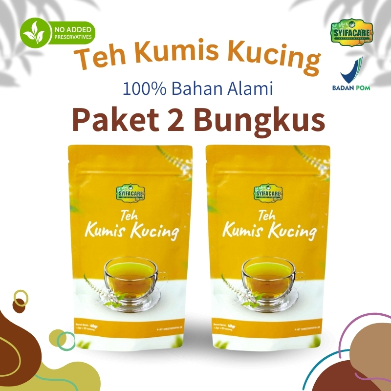 

paket 2 lebih hemat Teh Syifacare | Teh Kumis Kucing Syifacare Herbal Alami Tanpa Bahan Pengawet
