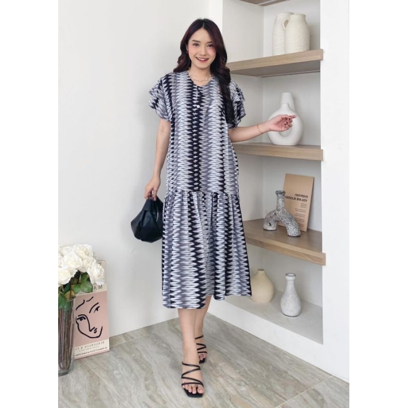 Lena Dress by HD.id Dailywear Daster Bohemian Style Busui Friendly V-neck