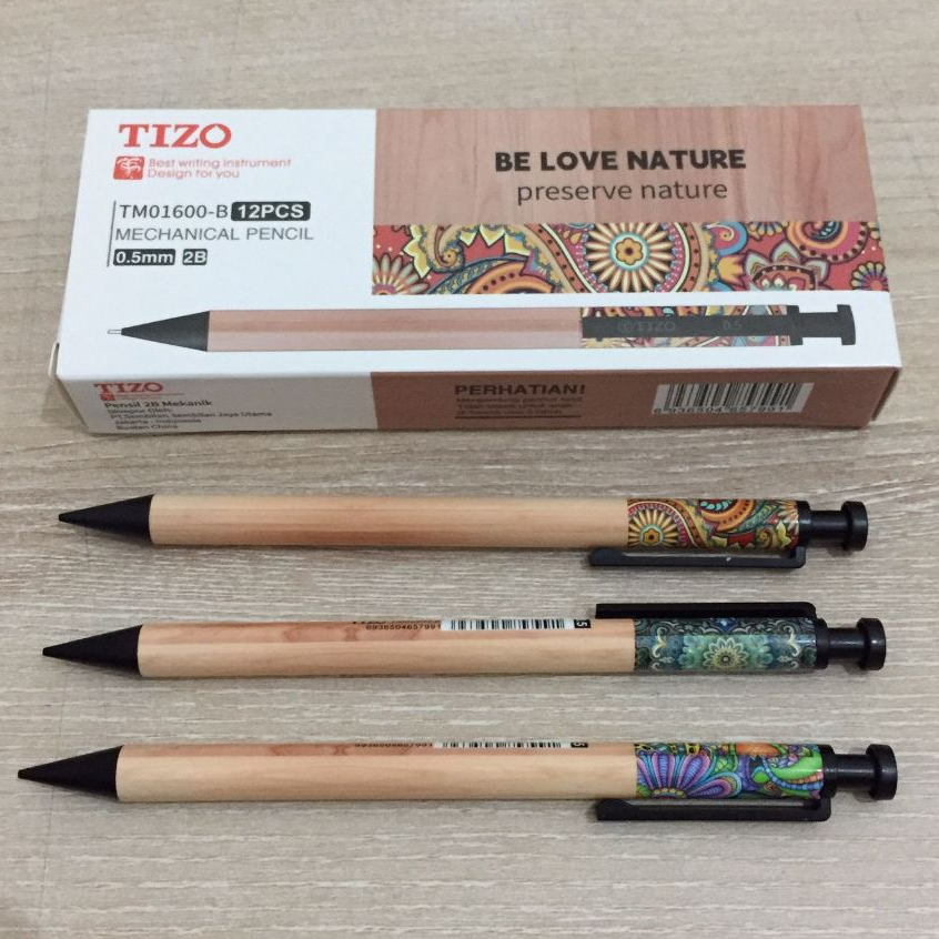 

Tizo Mechanical Pencil 2B / TM01600-B Pensil Mekanik 0.5mm