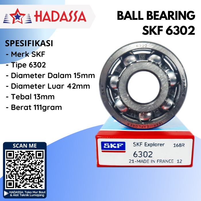 Ball Bearing SKF 6302