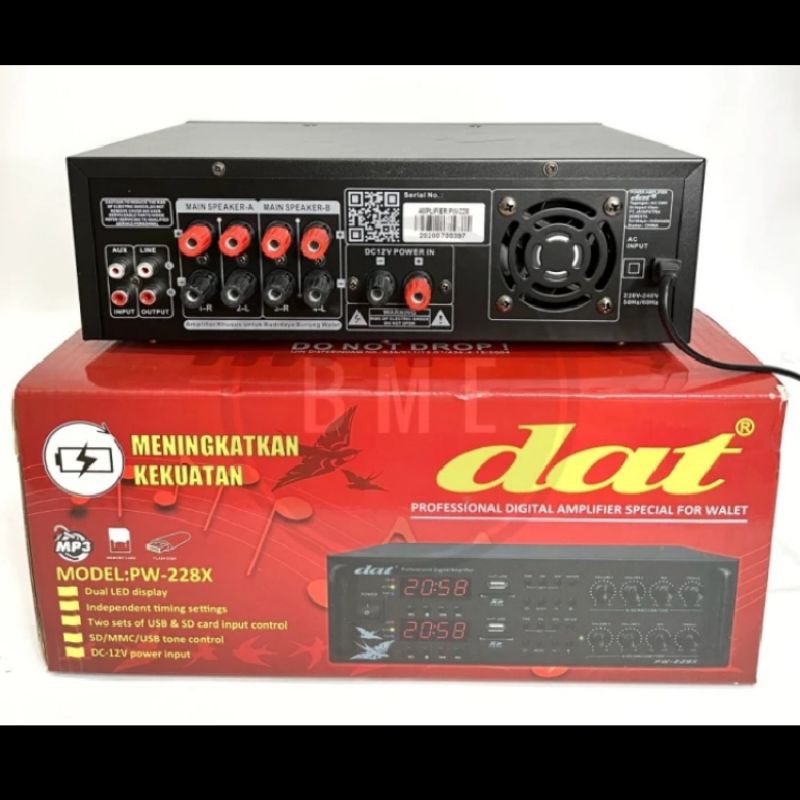 Amplifier walet Dat PW 228X Original timer digital charger aki