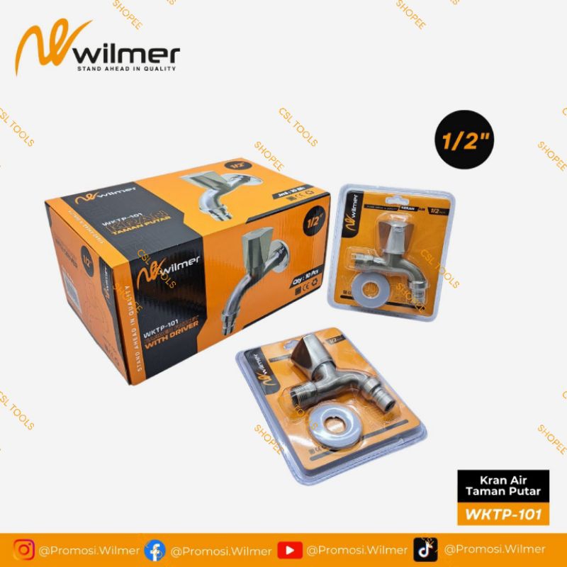 WILMER Kran Tembok Taman 1/2" Stainless / Kran Air Tembok 1/2" Wilmer