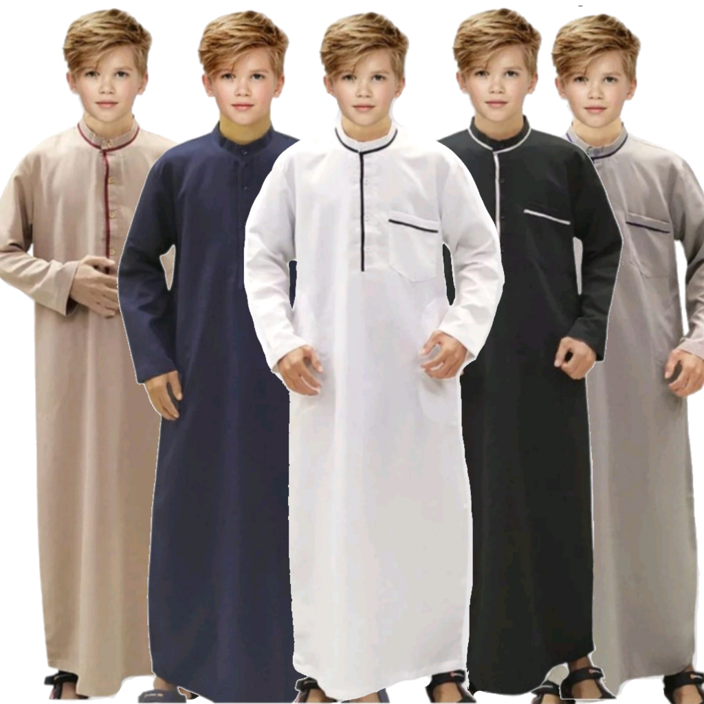 Gamis Anak Laki-laki Jubah Anak Remaja Terbaru Baju Gamis Polos Remaja COD