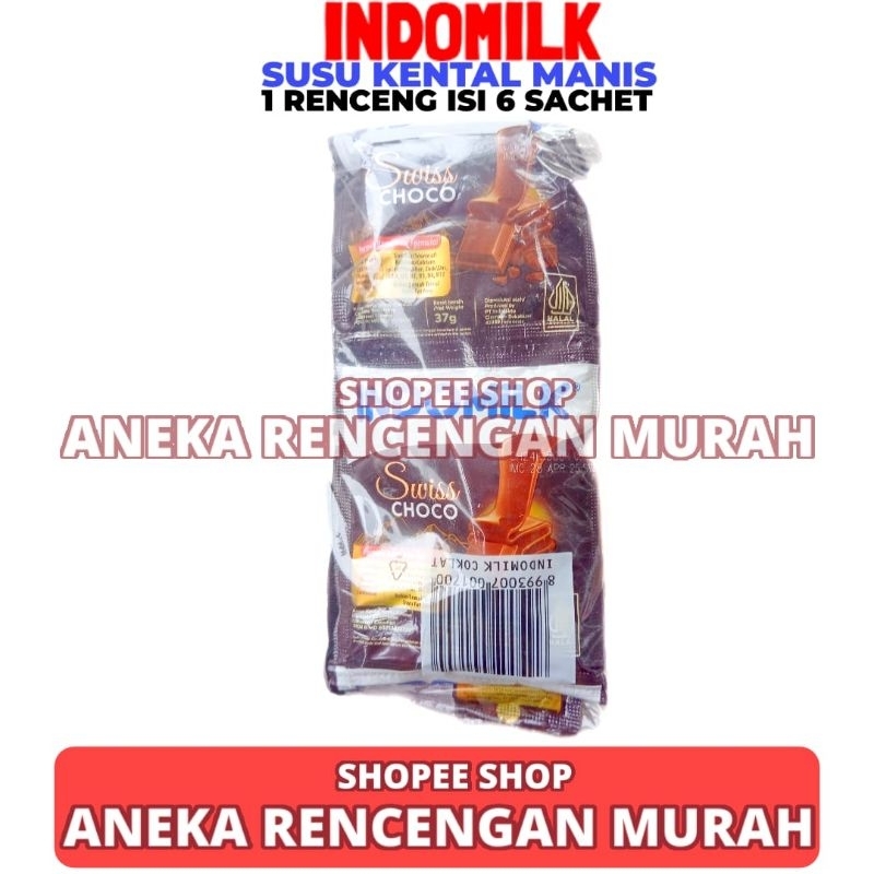 

Susu Kental Manis Indomilk Coklat 1 Renceng Isi 6 Sachet 37gr