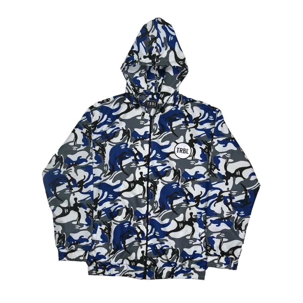 TRBL Jacket Hoodie Zip Joheun Water Resistant - Equator Blue