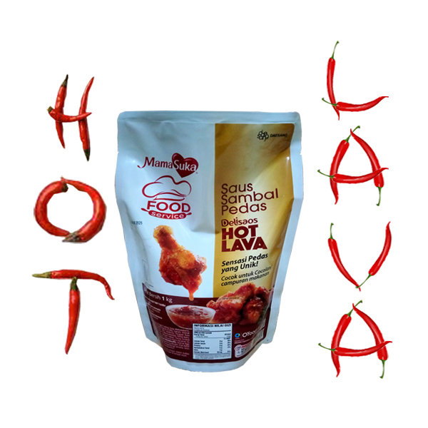 

Mamasuka Delisaos Hot Lava 1 kg 1000 gram Saus Sambel Pedas Sauce