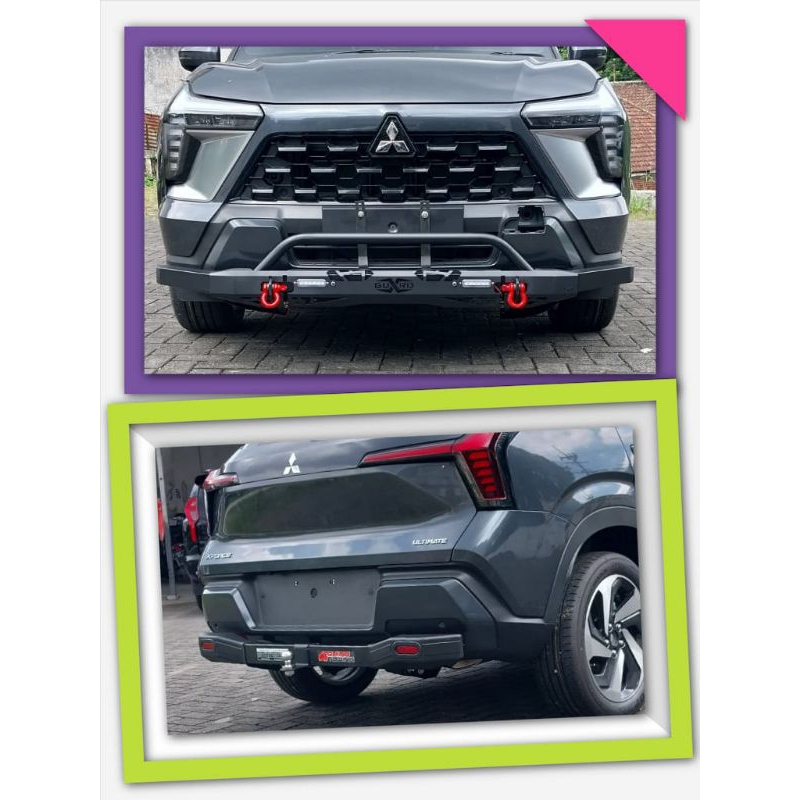 BEMPER DEPAN RHINO CROSS GUARD  DAN BELAKANG TOWING RHINO MITSUBISHI XFORCE . XPANDER . INNOVA REBOR