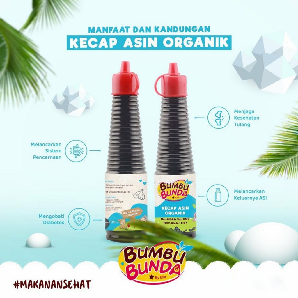 

Kecap Asin Organik 135ml MPASI Bumbu Bunda Elia Aman Dikonsumsi Anak