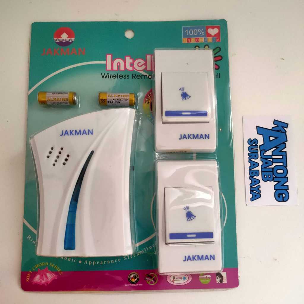 Bel Pintu Wireless 2 Remote AC Bel Rumah 2 Tombol DC Door Bell Wireless Bel Pintu Listrik Bel Pintu 