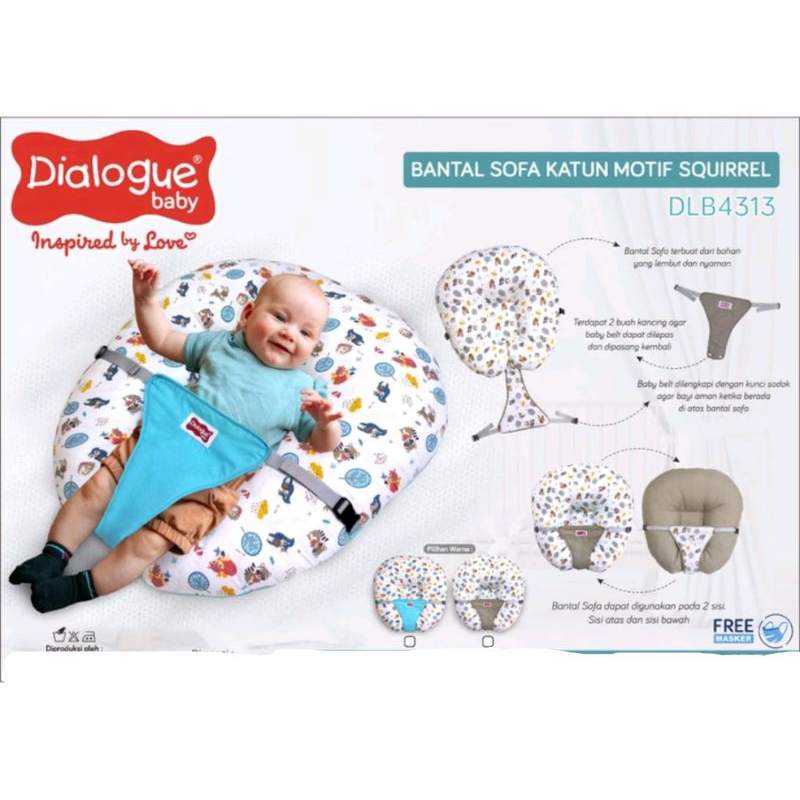 Dialogue Baby Squirell DLB4313 Sofa Bantal Bayi Katun Empuk Nyaman