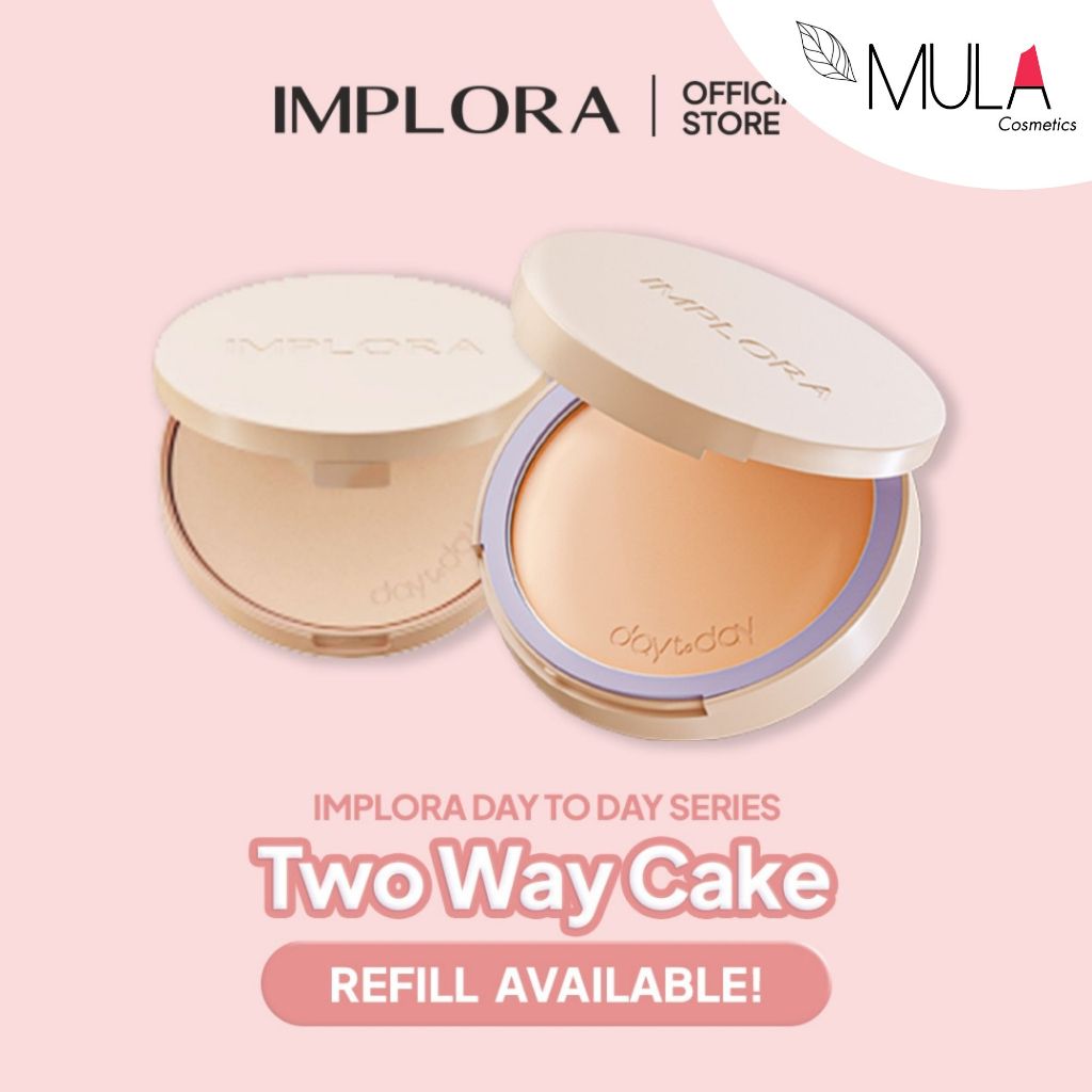 Implora Day to Day Two Way cake / Bedak Padat / Implora TWC / Bedak Padat Implora / Refill Bedak