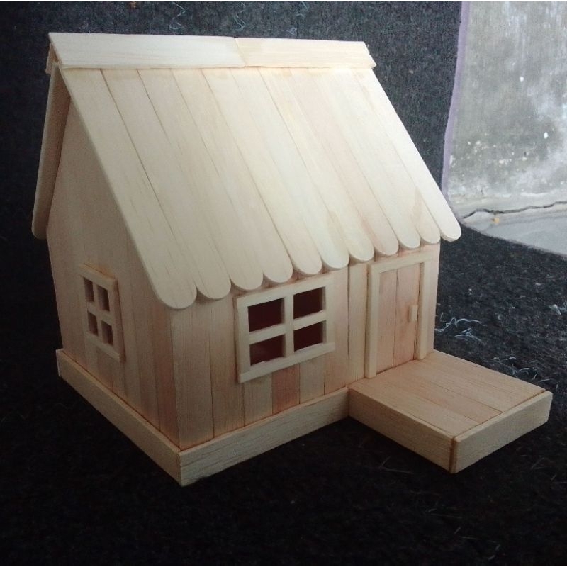 miniatur rumah dari stik es krim