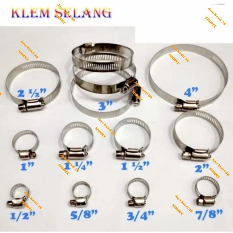 Klem Selang Slang Stainless 1" inch