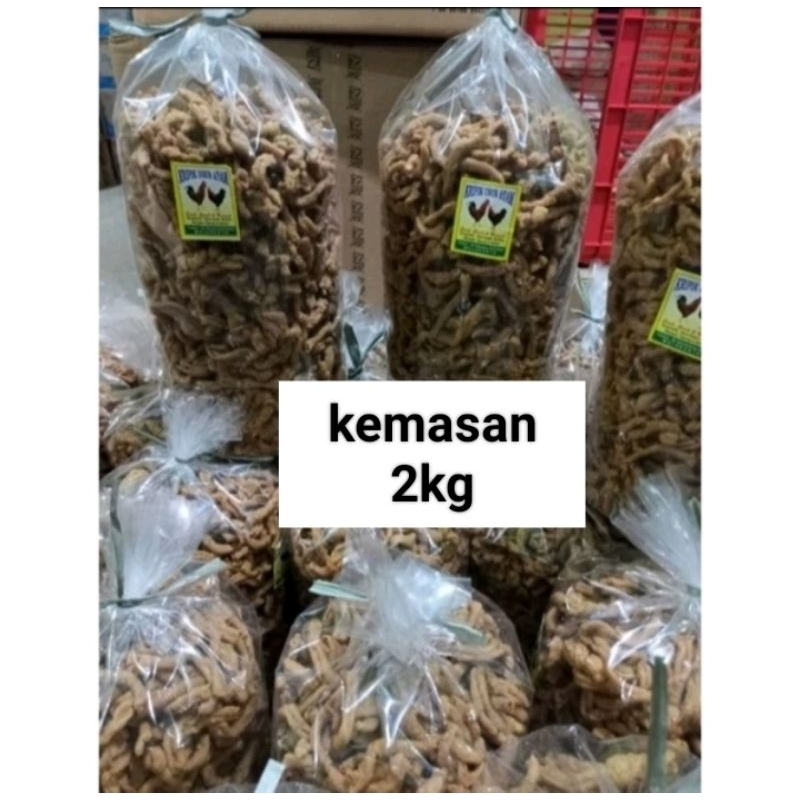 

kemasan 2kg Usus Ayam Jaminan Rasa.Kripik Usus Ayam Super Murah kriuk,Gurih Enak dan Renyah