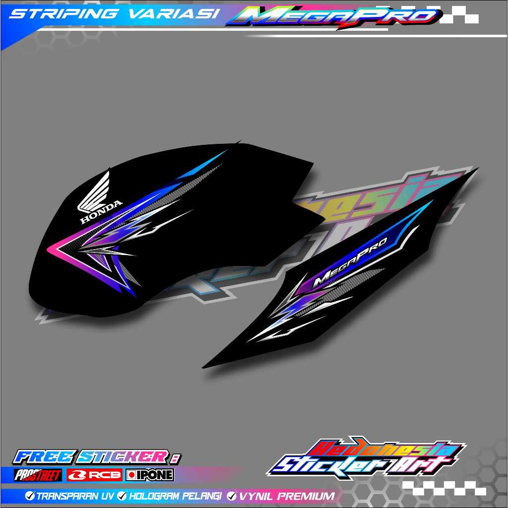 STRIPING VARIASI MEGAPRO PRIMUS / STICKER LIST VARIASI MOTOR MEGAPRO PRIMUS