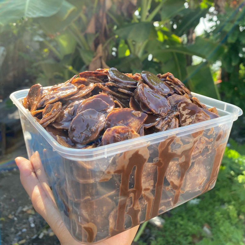 

Keripik pisang coklat lumer coklat full termurah