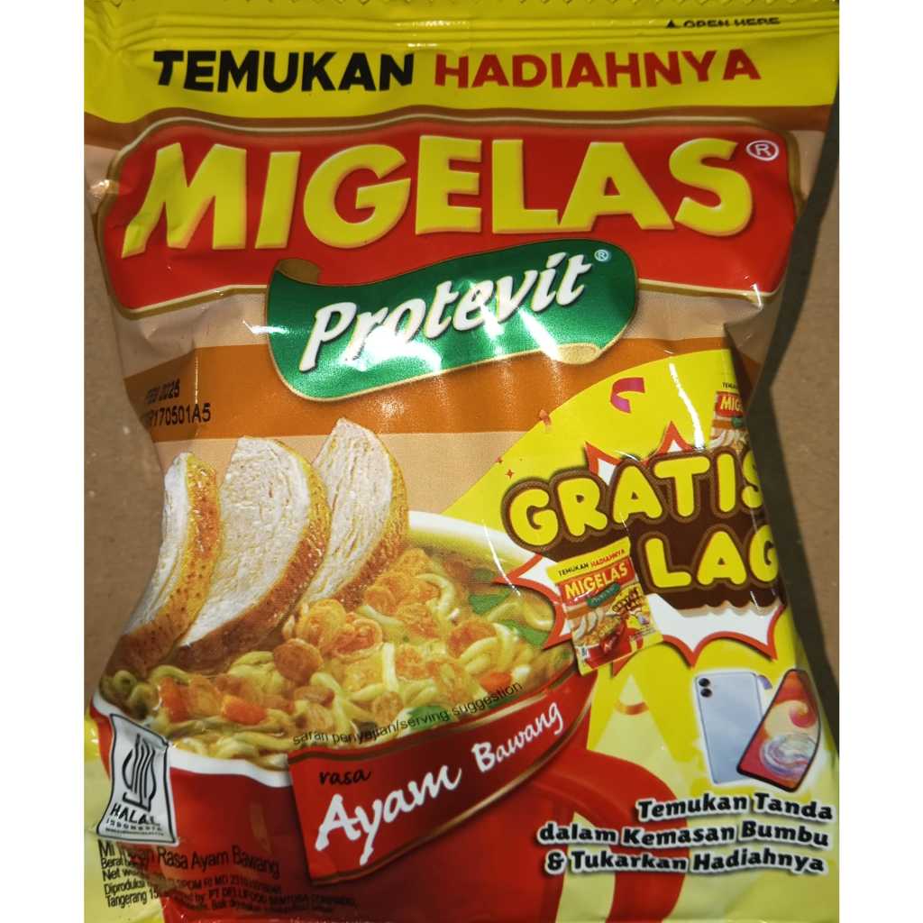 

mi Gelas Rasa Ayam Bawang 30 gr 1 renceng isi 10 sachet