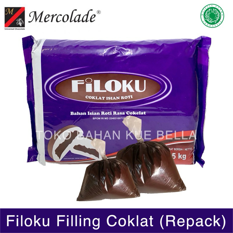 

FILOKU Coklat Filling 250gr, 500gr (REPACK) Selai Coklat Pasta isian Roti