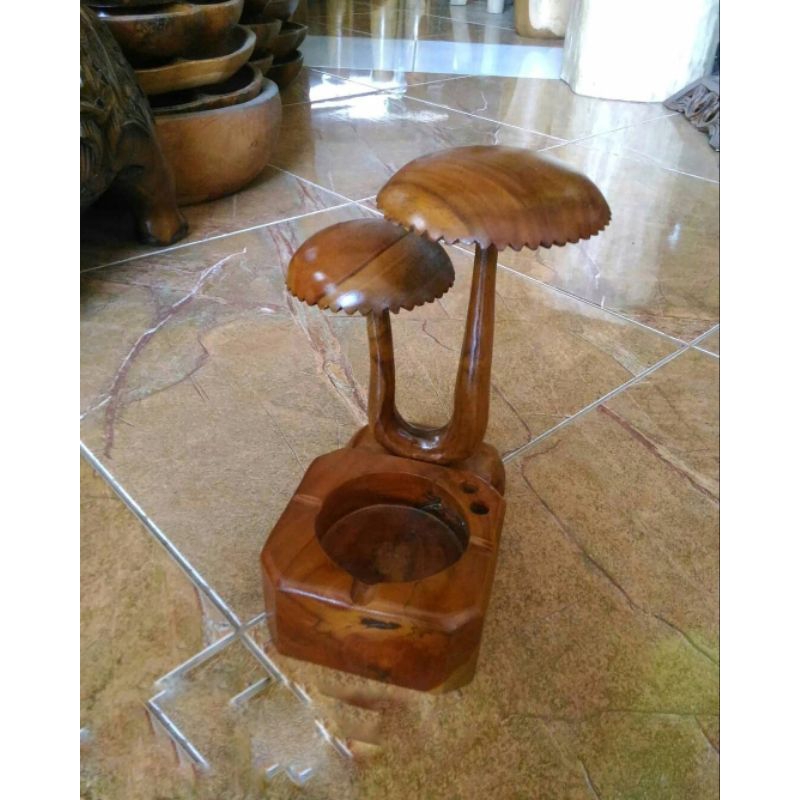 asbak motif motif relief kayu jati