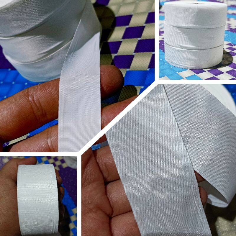 

pita satin jepang putih 2cm dan 4cm (-+30yard)