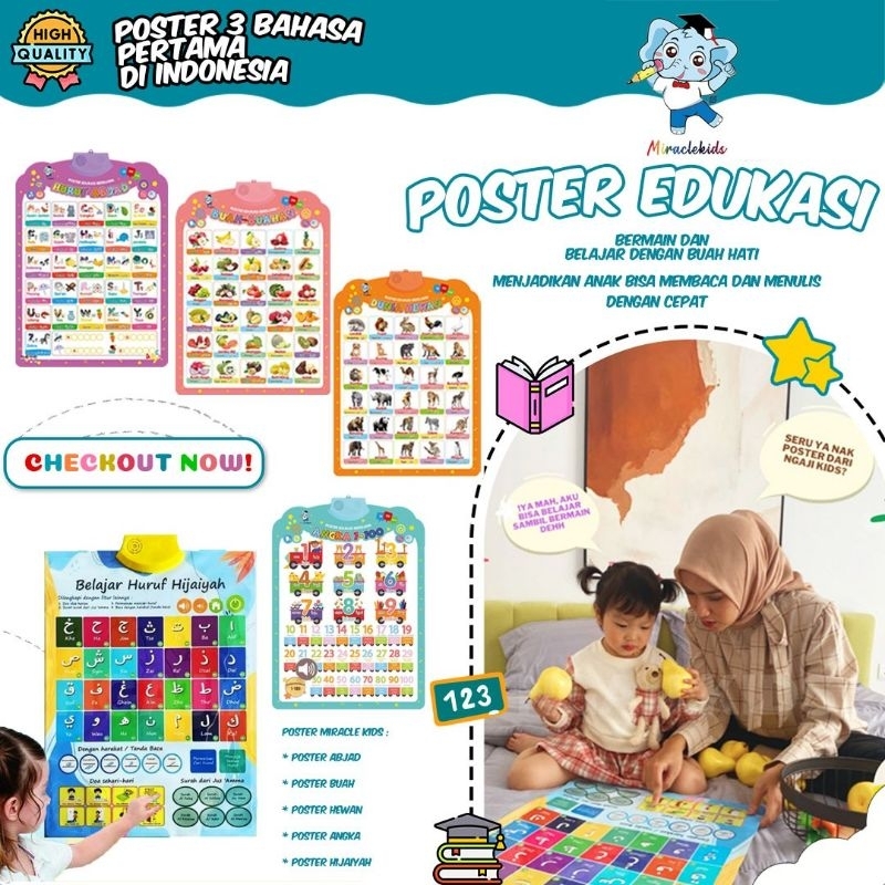Poster Edukasi Anak Poster Suara Anak Belajar Tk Paud
