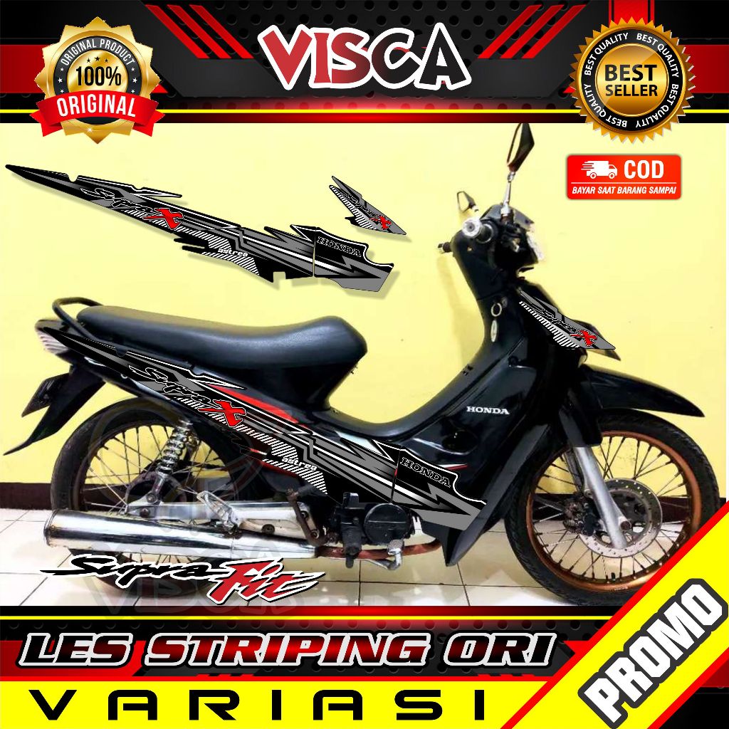Stiker Striping Supra Fit 100 Lama 2004 Variasi Supra fit 2004 SUPRA 100/110 RCS