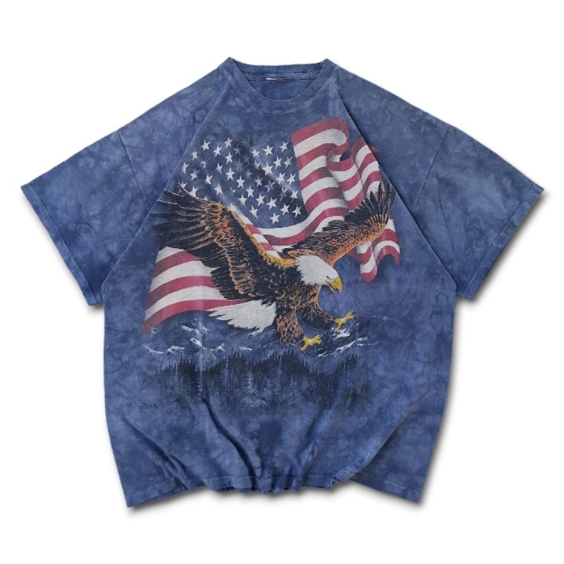 Vintage 2003 The Mountain Eagle USA Flag Tee | XLarge