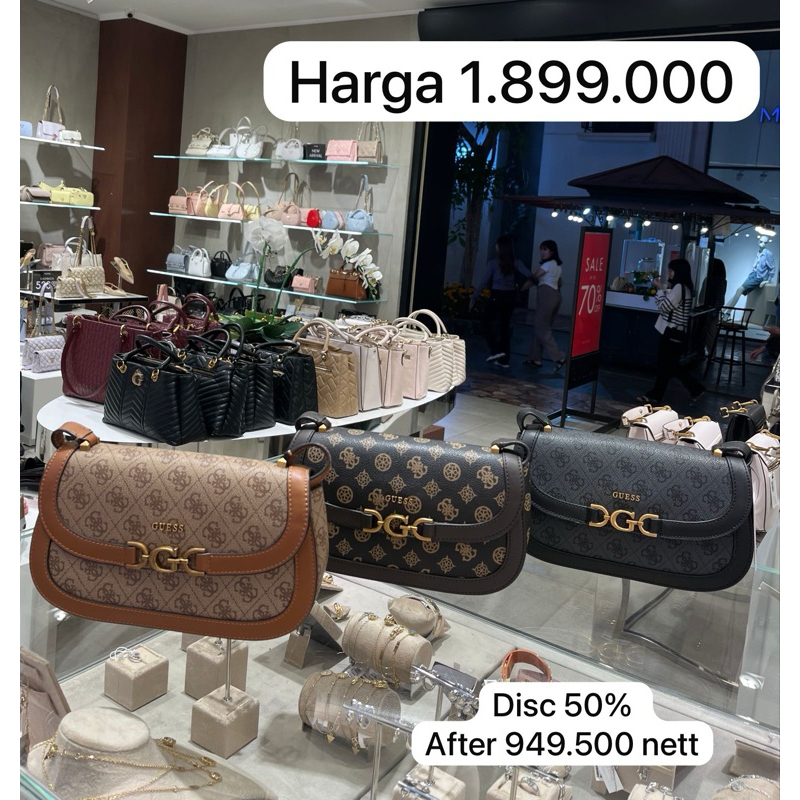 READY STOCK JASTIP GUESS SALE 50% - 70% AVIANA HOBO BAG, AVIANA CAMERA BAG