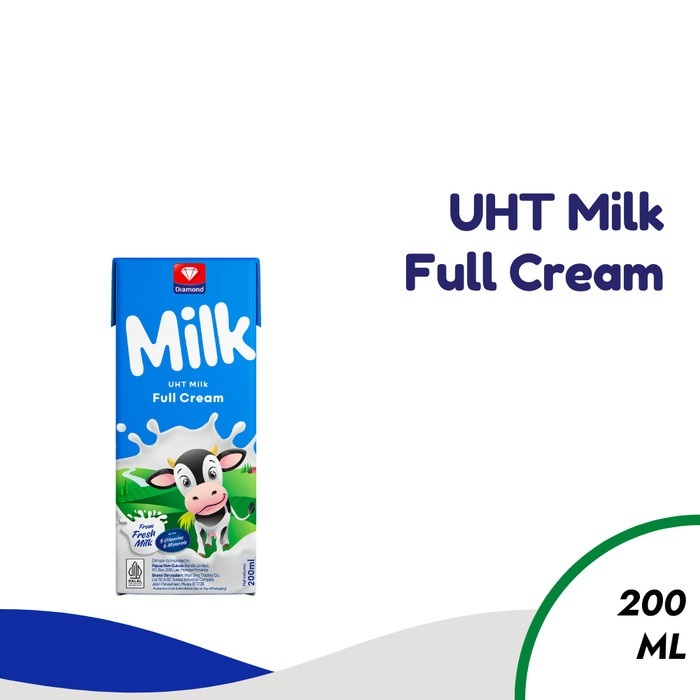 

Diamond Milk Full Cream 200 mL Susu UHT 200mL