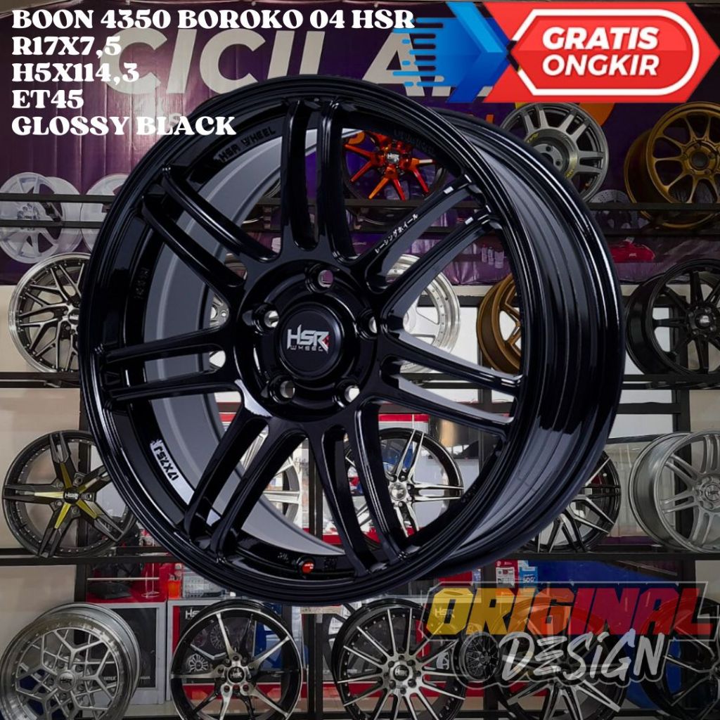 Velg Mobil Ring 17 HSR BOON R17 UNTUK BIANTE , SERENA , CORTEZ , BRV , HRV