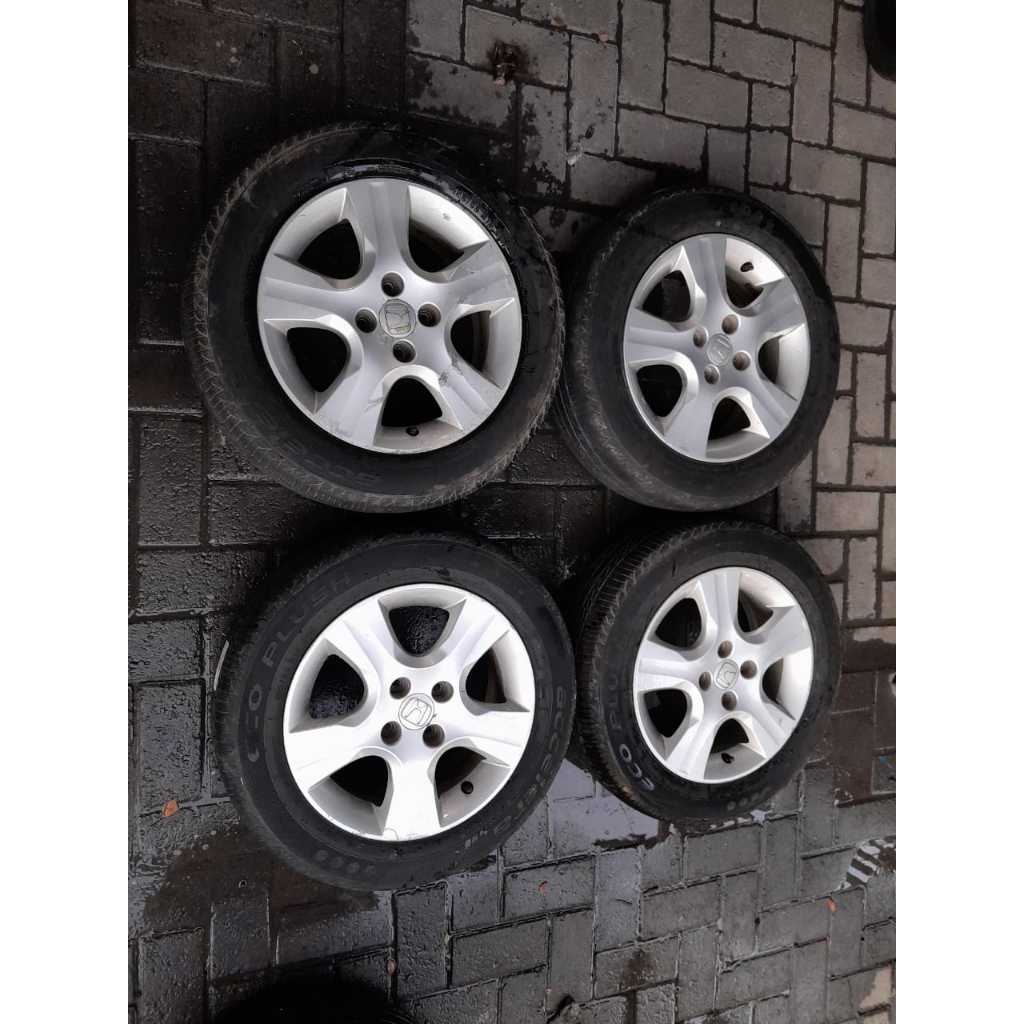 VELG DAN BAN MOBIL SEKEN.BEKAS STD JAZZ R15X5,5 4X100 ET45SLV +BAN ACC(2) 185 65 R15