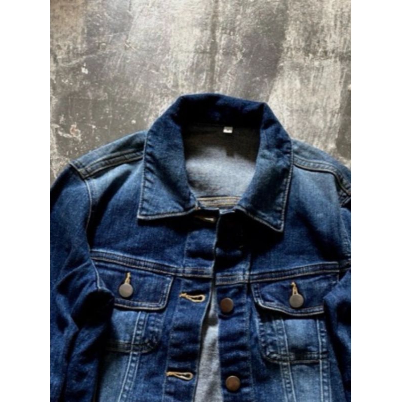 Jacket Denim Muji Trucker Blue Jeans