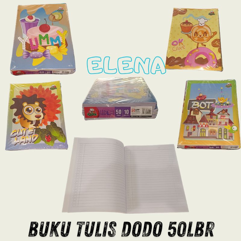 

buku tulis dodo 50 lembar/ buku tulis 50 lembar (10 pcs)