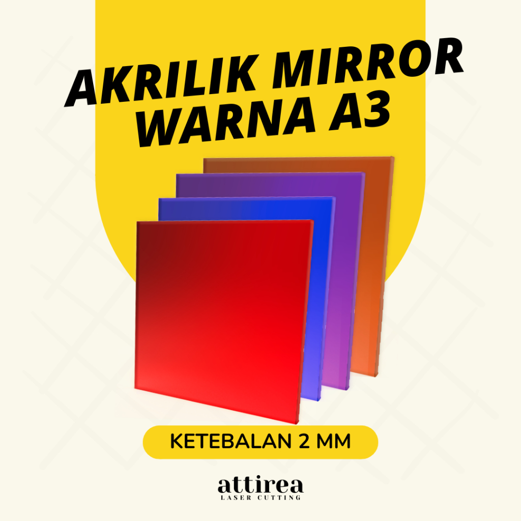 

Akrilik Mirror Warna A3 | Tebal 2 MM