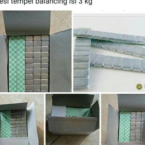 

Terkini Besi tempel balancing isi 5 pcs 3 kg Besi balancing besi timah tempel